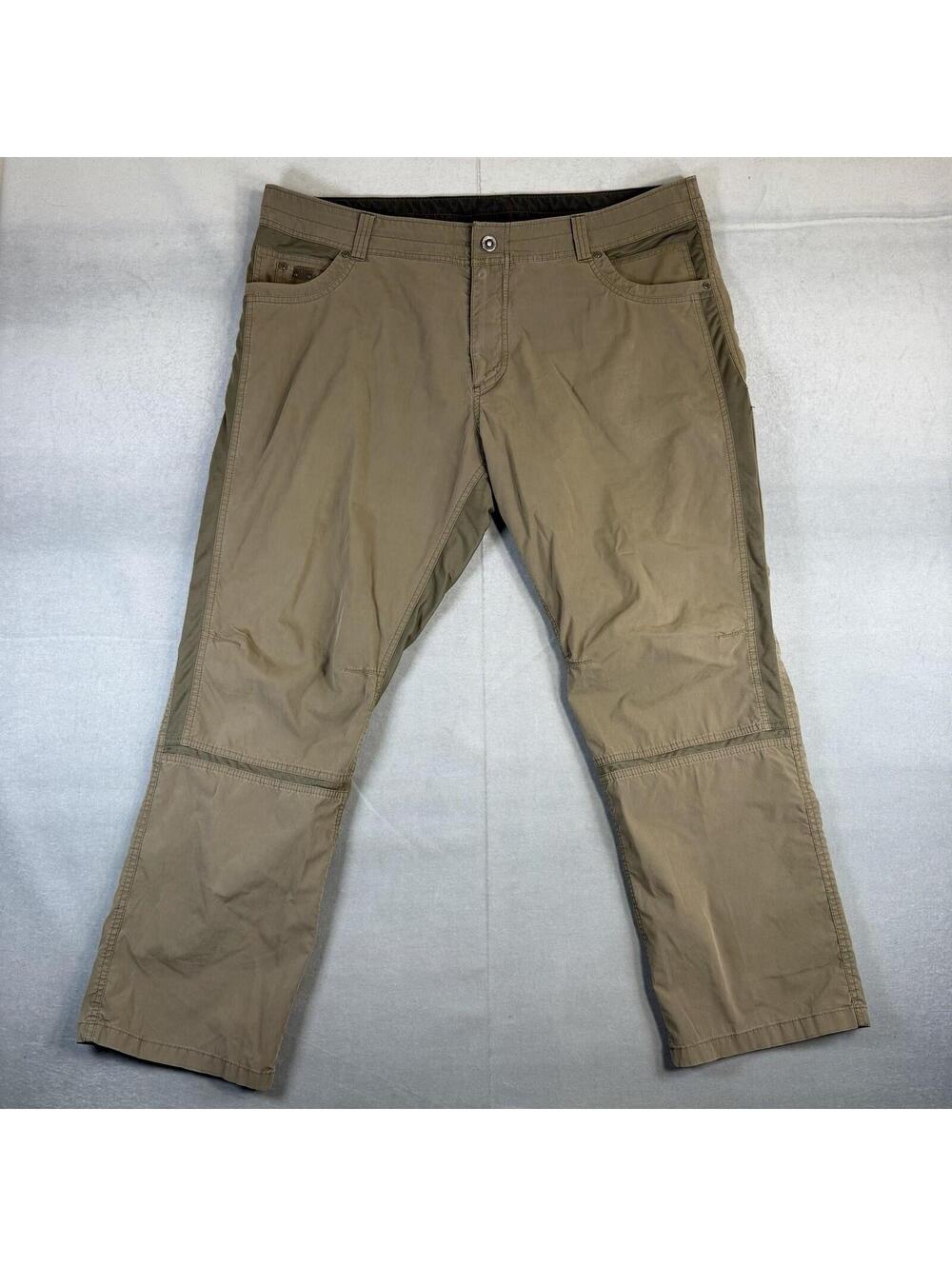 Kuhl Radikl Pants Mens 42x30 Brown Stretch Canvas Outdoor Hiking Travel Casual
